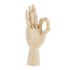 Wooden Hand Model, Mannequin Hand Flexible Movable Fingers Manikin Hand