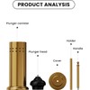 DOWRY Anti-Hand Off Toilet Plunger with Holder for Bathroom,Powerful Efficient
