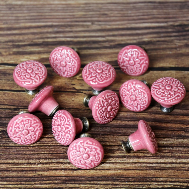 Auped 12 Vintage Style Furniture Knobs 34 mm for Kitchen