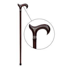 Dr. Watson - Handcrafted Wooden Walking Stick, Walking Cane, Derby Handle