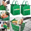 BrilliantJo Set of 2 Reusable Shallow Supermarket Grocery Shopping Trolley