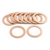 sourcing map Washers Flat Sealing Ring 22 mm Inner Copper