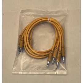 Luigis Modular Supply Spaghetti Eurorack Patch Cables - Package of 5 Gold/Orange Cables, 24 (0 cm)