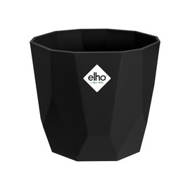 elho B.for Rock 14 - Flower Pot for Indoor - 100% Recycled Plastic - Ø 14.8 x H 13.0 cm - Black/Living Black