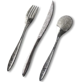 Nagao IKI Dinner Cutlery Set, Phoenix 3 Pieces, 18-8 Stainless Steel, Wooden Box, Made in Japan