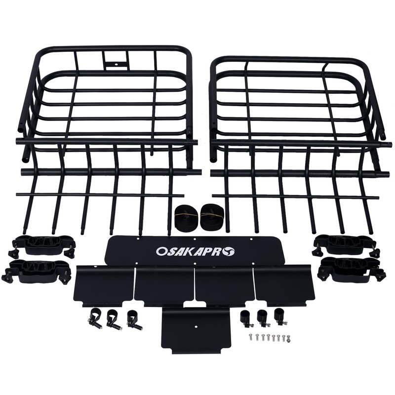 64" x 22.8" Roof Rack Rooftop Cargo Carrier Steel Basket,