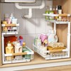 PXRACK 2 Pack Under Sink Organizer,Adjustable Height,2 Tier Pull Out