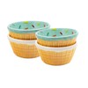 10 Strawberry Street Ice Cream Ramekin, Mint and White, Set