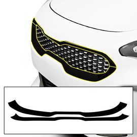 BOGAR TECH DESIGNS Front Grille Chrome Delete Overlay Film Compatible with KIA Stinger 2018-2023, Gloss Black