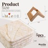 Koville Marble Coasters Set of 5, Square Coasters with Holder