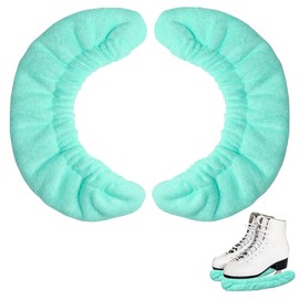 Coolrunner Ice Skate Blade Covers, Sports Blade Cover Skate Blade Protector for Hockey Skates, Figure Skates and Ice Skates, Black (Green, Medium)