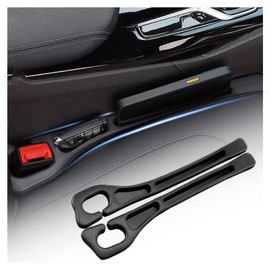 2PCS Car Seat Gap Filler Organizer with Storage Slots,Upgraded Car Gap Filler for Storing Phones,Keys,Items,Plug & Play No Drop Seat Guard for Cars Avoid Items Falling