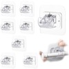 LeLehome 8PCS No Drill Curtain Rod Holders Universal Plastic Nail