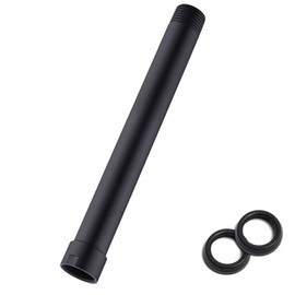 Black Shower Head Extension Arm 8 Inches, Shower Arm Extender for Rain and Handheld Shower Head, Solid Stainless Steel Straight Bathroom Extension Arm,Female to Male NPT 1/2 Inch