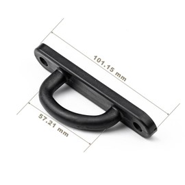 shamjina 2Pcs Truck Caps Rotary Latch, D Striker Plates, Easy Installation, Repair Parts, 5423020000 Black for Glass Doors