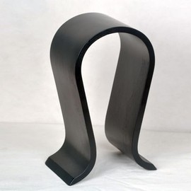 Colrid Wooden Headphone Holder, Headphone Stand, Headphone Holder, U Shape, Walnut Wood, Universal, Eco-Friendly, Durable, Non-Slip, for Home, Office, Study (Black)