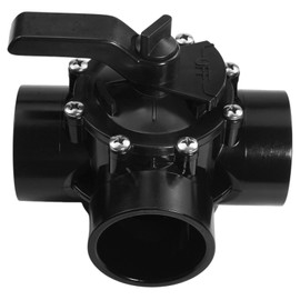 Swimming Pool Diverter Valve 2 Inch 3 Way 2 to 2-1/2-Inch Fit for Pentair 263028 Three Port Diverter Valve Replacement for 3-Port Positive Valve (Black)
