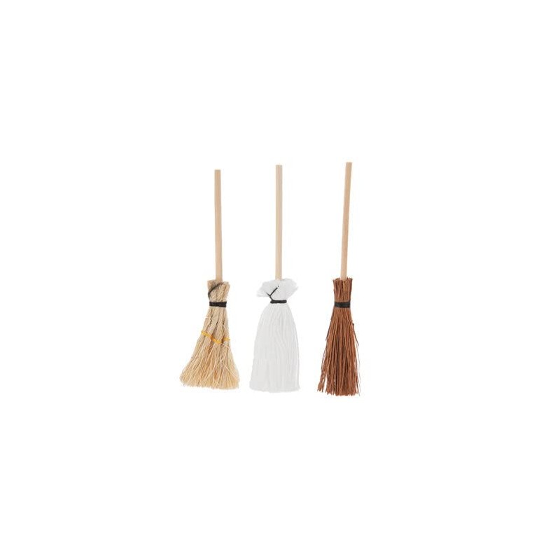 Dollhouse and Craft Miniatures - Mop and Brooms - 3