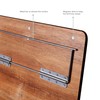 Rossie Home Acacia Wood Easel Lap Desk with Storage -