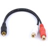 VECASDEN RCA 1 Male to 2 Female Audio Speaker Y