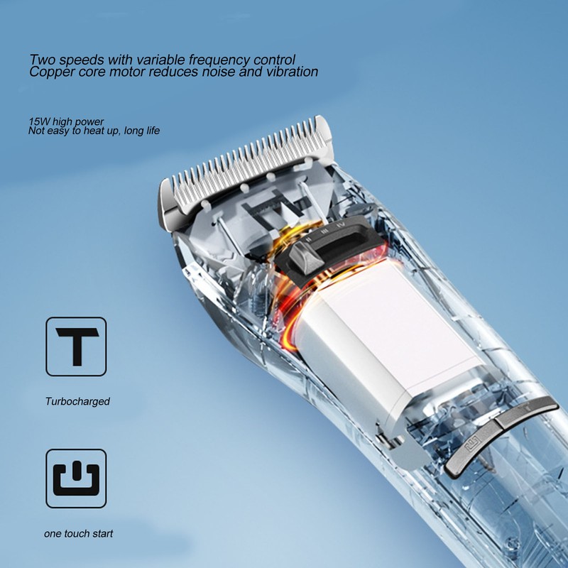 Hair Clipper Kit with Nose Trimmer LCD Display 2 Speed