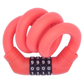 Kuhaku Bicycle Anti-Theft Key Memory Shape Dial Type Wire Lock Wild Rose