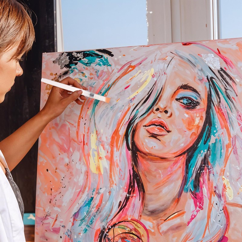 LXUEJIE Pack of 12 Water Brush Pens Brush, Empty Water