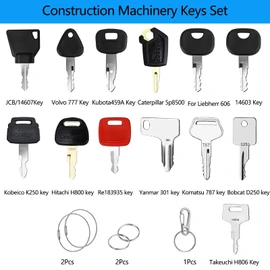 18 Construction Machines Universal Ignition Key Set for Engine Start Switch Excavator and Tractor