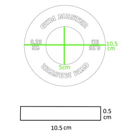 GYM MASTER Pair of Olympic 2" Fractional Change Weight Plates Precision Steel Discs