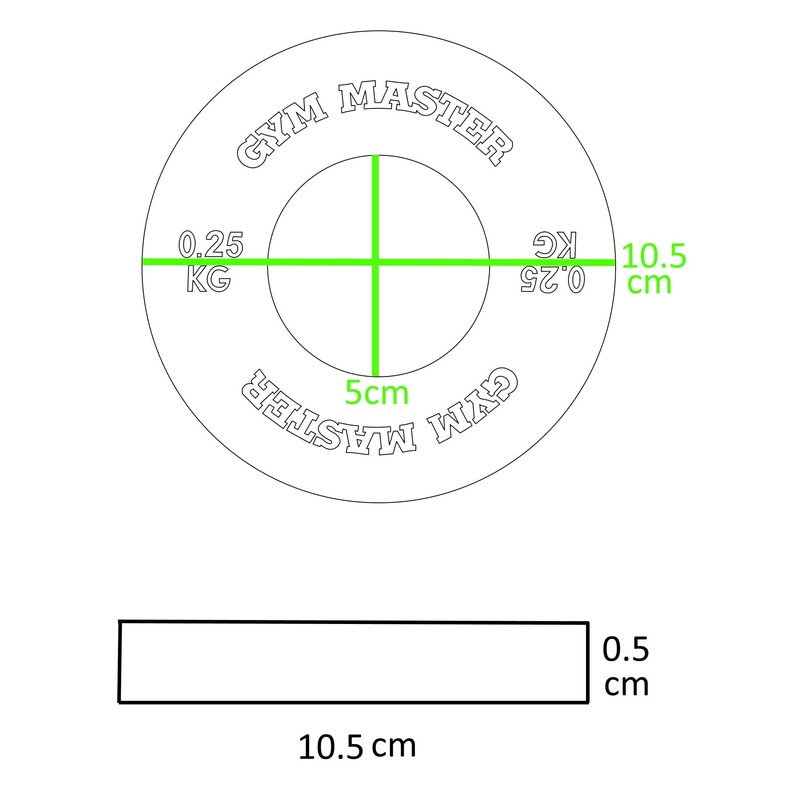 GYM MASTER Pair of Olympic 2" Fractional Change Weight Plates
