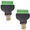 Tunghey 2Pack RJ45 Screw Terminal Adapter, RJ45 Breakout Board /