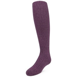 MeMoi Cotton Cable Knit Girls Tights Plum Perfect 14