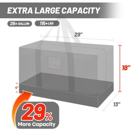 8 Pack Moving Bags for College Students, Move in Bags for Clothes with Zipper, Heavy Duty Totes for Storage with Strong Handles for Travel and Camping (Grey and Black, 8 Pack)