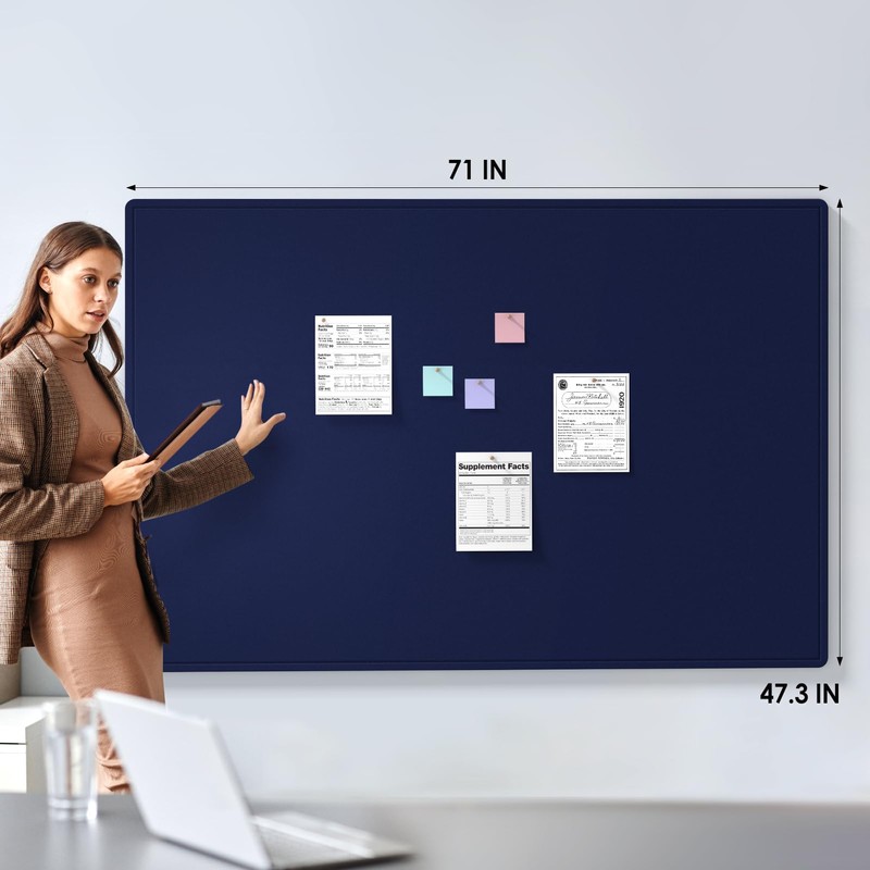 MaxGear Extra Large Bulletin Board 72" x 48", Foldable Felt