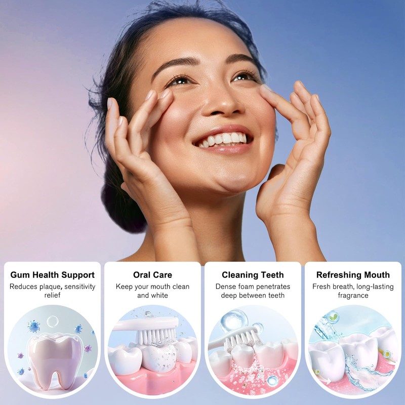 Niacinamide Whitening Toothpaste for Fresh Breath, Gentle Stain Removal &