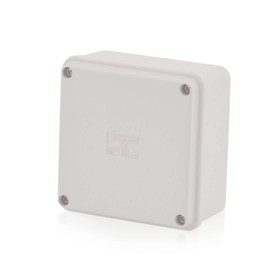 Surface-mounted installation housing, junction box, plastic housing with screw, 100 x 100 x 50 mm, IP65, distribution box, empty housing, industrial housing, junction box, control cabinet