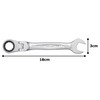 TONE Oscillating Ratchet Glasses Wrench HPRMF-16 Double Side Width 0.6