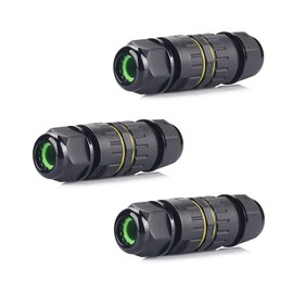 YETOR Junction Box Outdoor,IP68 M16 2Way 2Core Electrical Cable Connector for 3.5-7mm Wire Range(AC 400V, 17.5A) Quick Repair Extend Power Cables Waterproof Connector.(3PCS)