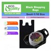 EcoQuality Plastic Black T-Shirt Bags 3000ct, 1/10 Shopping Bags, Grocery