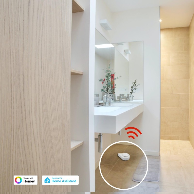 THIRDREALITY Zigbee Water Leak Sensor with Dripping Detection,120dB Alarm,App Notifications