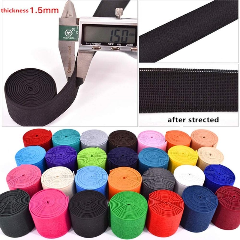 1 Roll Flat Elastic Cord 1.5 Inch Wide by 3