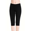 Women's 3/4-Length Sports Capri Leggings Underskirt Short Leggings - Elastic