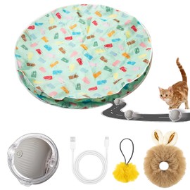 Dhnvcud 70 x 70 cm Katzenspielzeug, interaktiv, schnell rollend und beweglich, interaktiver Ball für Katzen, stimuliert den Jagdinstinkt der Katze