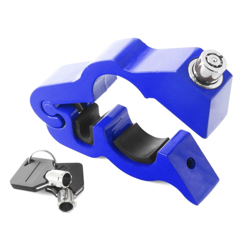 Area1 Scooter Motorcycle Brake Lever Lock Blue CNC with 2