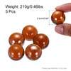 sourcing map Acrylic Beads,5pcs Round Acrylic Gemstone Brown 0.23lbs (0.98")