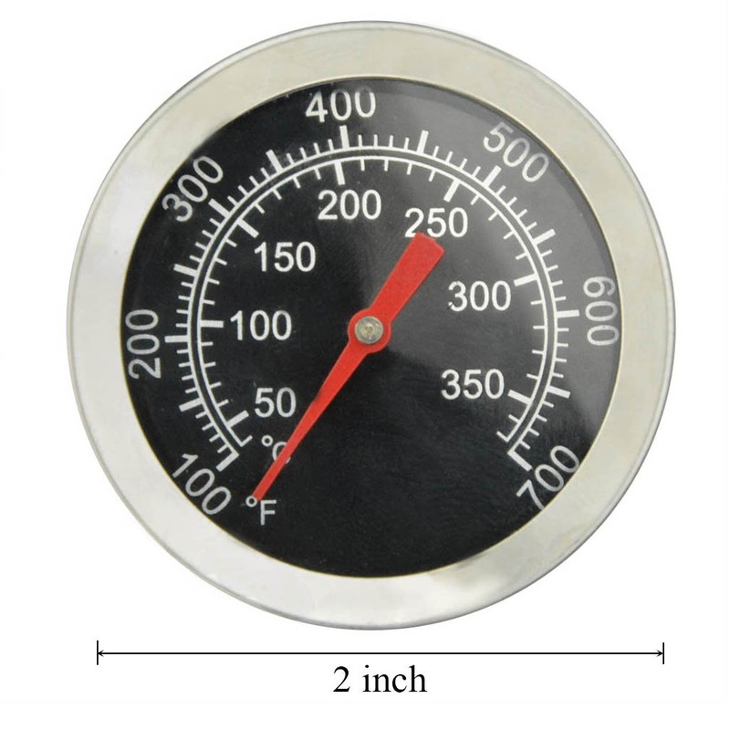 Onlyfire Professional BBQ Thermometer, 2" Gas Grill Char-Grillers Thermometer, 2-Pack