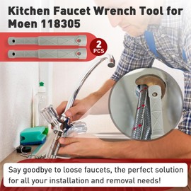 FixlyFido 2 Pcs Kitchen Faucet Wrench Tool for Moen 118305 - Quality Faucet Removal and Install Tool, Faucet Tighten Loose Wrench Tool for Faucet Installation and Repair