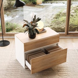 ModernMate 2 Drawer Lateral File Cabinet, 31W*23H Wood Filing Cabinet with Anti-tilt Mechanism, Home Office Storage Filing for Letter, A4 & Legal Size, Light Walnut