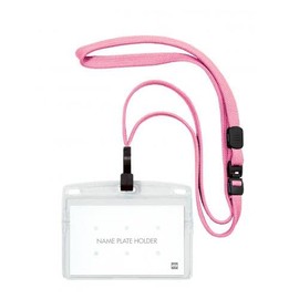 Open Industry NL-22P-FPK Hanging Name Tag, Hook Type, Soft Horizontal Business Card, 1 Piece, Fresh Pink