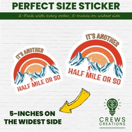 2-Pack 5-Inch Hiking Stickers - Outdoor Adventure Decal - Mountain Range Sticker - Travel Enthusiast Decals - Nature Hiking Decor - Scenic Sticker - CCSTICKER13570